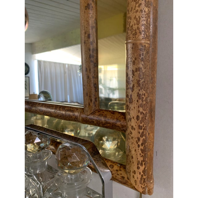 McGuire Gold & Bamboo Mirror For Sale In Palm Springs - Image 6 of 12