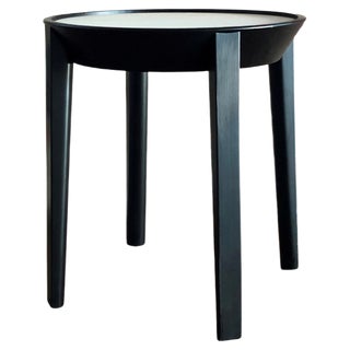 Minimalist Italian Black & White Side Table, 1970s For Sale