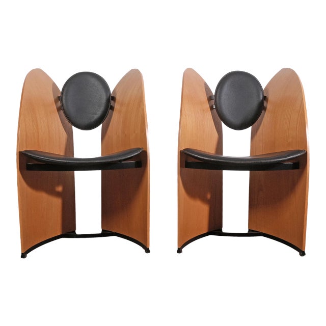 Pair of “Sevilla” Style Postmodern Armchairs Circa. 1990s For Sale