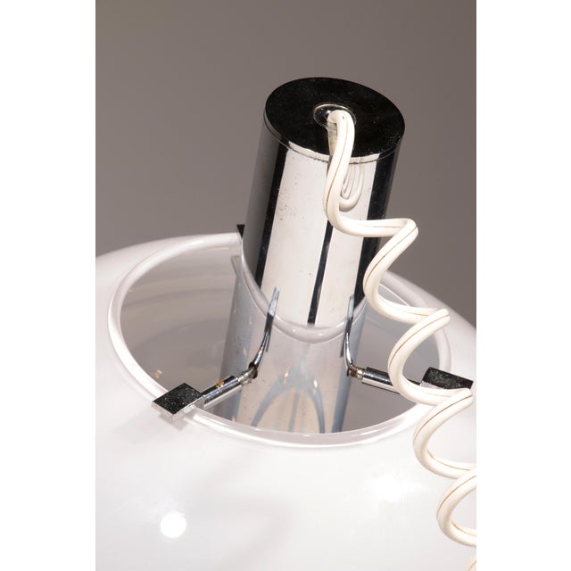 Italian Chrome and Glass Table Lamp, 1960 For Sale - Image 9 of 11