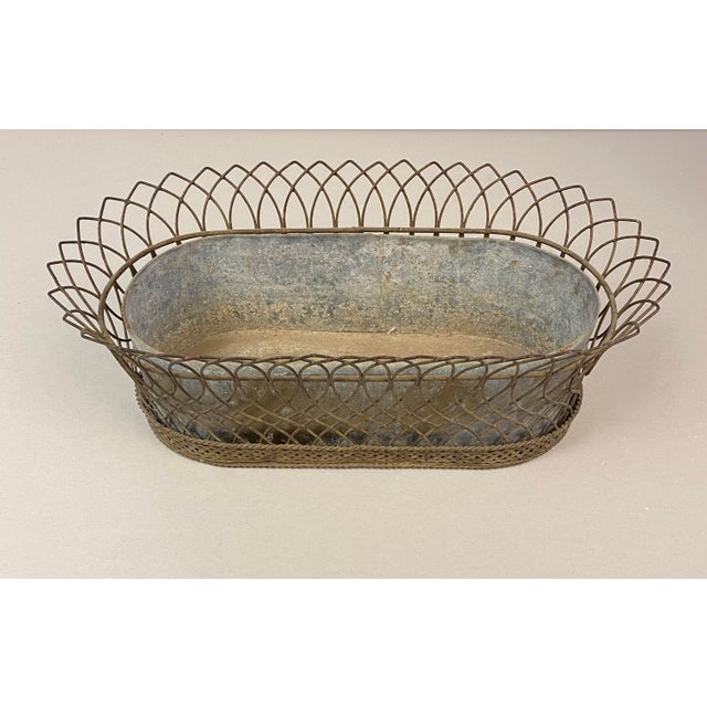 Antique French Wire Planter Basket Chairish