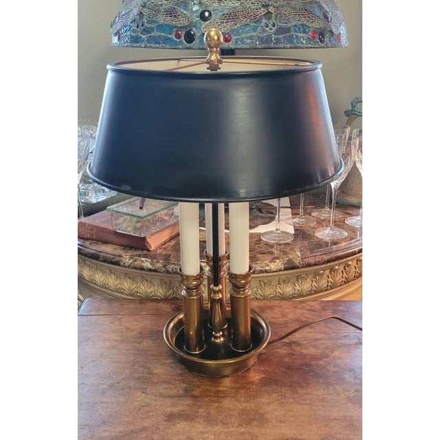 English Bouillotte Vintage Table Lamp For Sale - Image 3 of 13