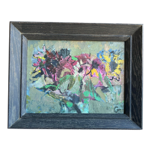 Impressionist Floral Still Life Oil Painting Entitled ‘Hazy Day Flowers’