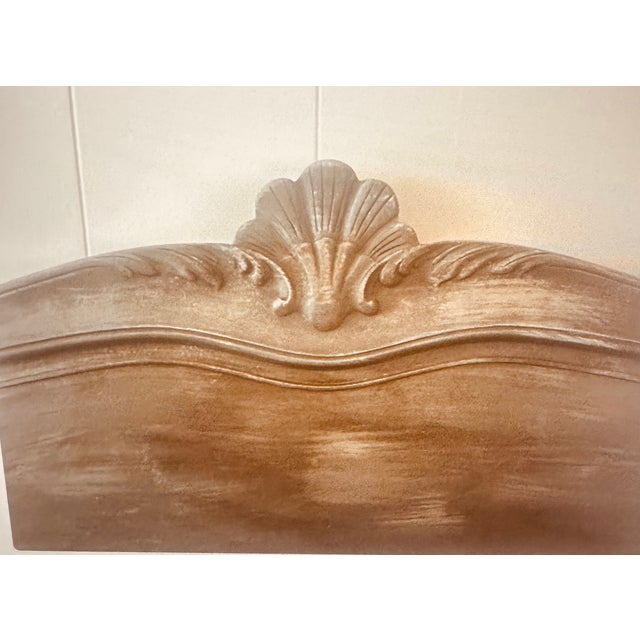 French Provincial Mid 20th Century King Size Touraine Drexel Gray Washed Patina For Sale - Image 3 of 4