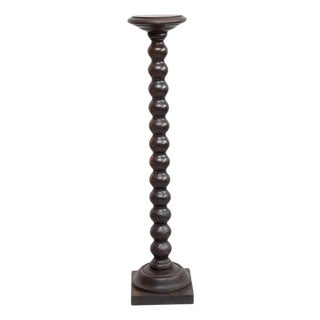 Mid-Century Modern Spanish Wooden Pedestal, 1950 For Sale