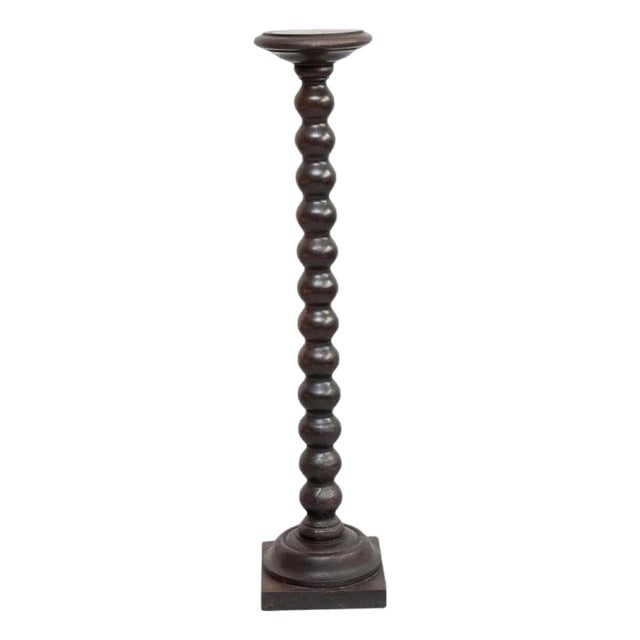 Mid-Century Modern Spanish Wooden Pedestal, 1950 For Sale