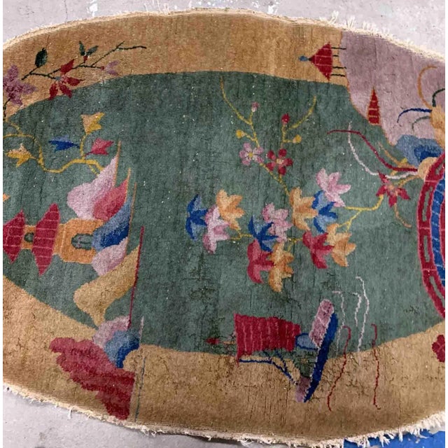 1920s 1920s Antique Handmade Art Deco Chinese Rug For Sale - Image 5 of 8