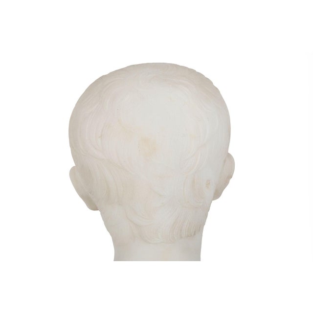 Grand Tour Antique Italian Carved Marble Bust of Young Caesar Augustus For Sale - Image 15 of 16