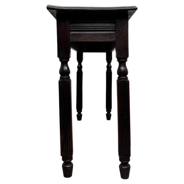 Antique Edwardian Oak Side Table, 1910s For Sale - Image 4 of 10