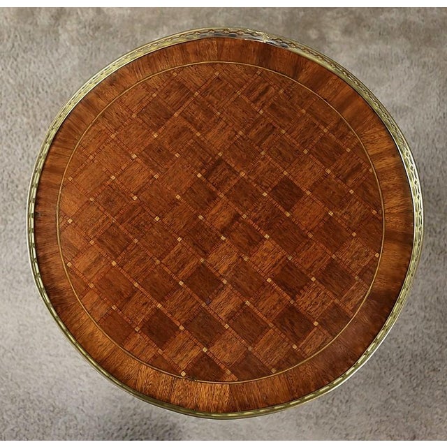 Small Marquetry Hot Water Bottle Table, 20th Century For Sale - Image 5 of 14