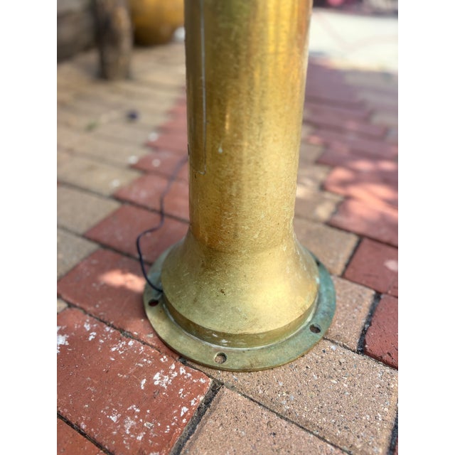 Early 20th Century Antique Early 20th Century Original Maritime Order Telegraph Modified Floor Lamp For Sale - Image 5 of 10