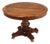 Karges Walnut Round Extendable Dining Table With Three Leaves For Sale