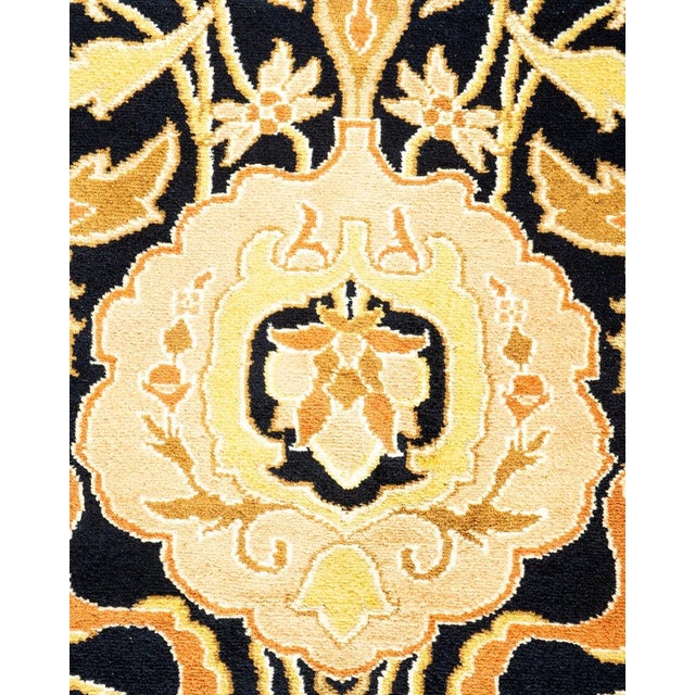 Traditional Mogul, One-of-a-Kind Hand-Knotted Area Rug in Black, 5' 10" x 9' 1" For Sale - Image 3 of 8