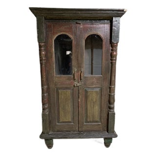 1970s Vintage Wooden Painted Cabinet For Sale