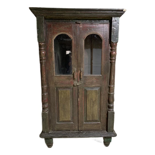 1970s Vintage Wooden Painted Cabinet For Sale