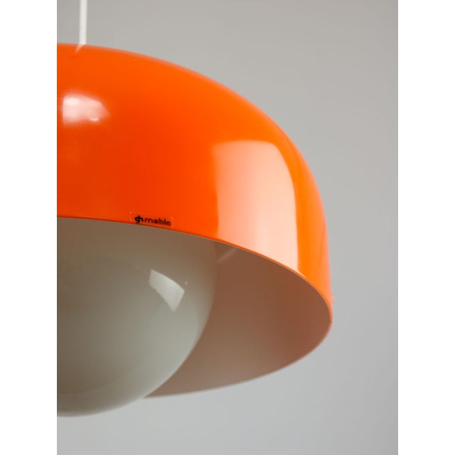 Big Space Age Pendant in in Orange from Guzzini, 1970s For Sale - Image 11 of 18