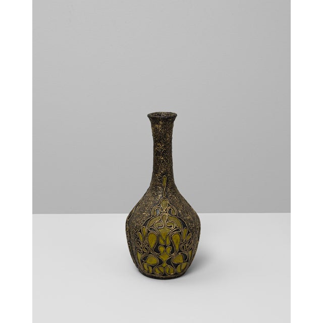 20th Century Belgian Ceramic Vase With Ornate Details For Sale - Image 18 of 18