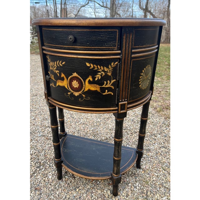Entryway Table Chinoiserie Imperial Black Lacquer Gold Decorations For Sale - Image 10 of 10