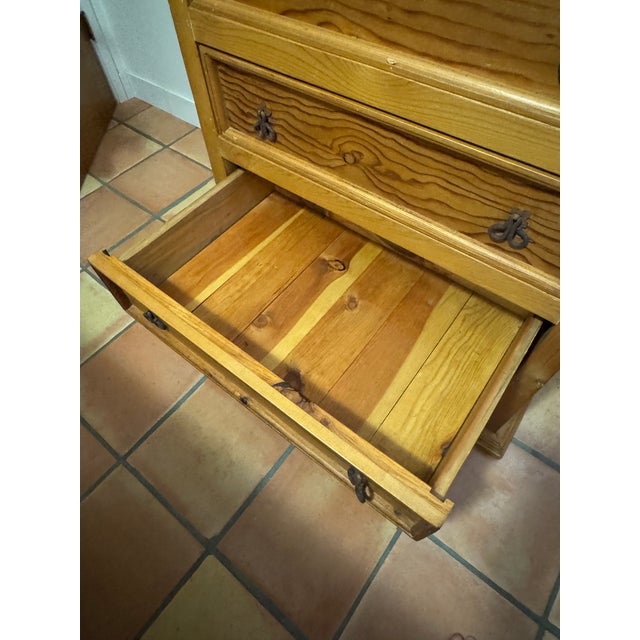 Late 20th Century Mexican Solid Pine Hacienda Five-Drawer Dresser For Sale - Image 11 of 13