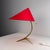 Table Lamp with Golden Crows Foot and Newly Upholstered Red Silk Shade by J. T. Kalmar, 1950s For Sale - Image 9 of 14