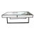 Louise Bradley Antiqued Glass Large Coffee Table For Sale