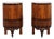 Art Deco Walnut and Marble Nightstands, Italy, 1920s, Set of 2 For Sale