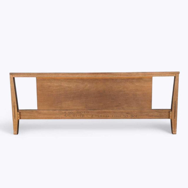 Wood Vintage Full-Size Walnut Headboard and Footboard For Sale - Image 7 of 18