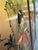 Vintage 34” Hong Kong Mother of Pearl Shell Inlay Asian Lady Wall Plaques Gold Chinoiserie – Pair For Sale In Greensboro - Image 6 of 10