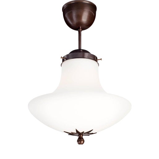 Stoby Oxide D40 Opal Glass Ceiling Lamp from Konsthantverk For Sale