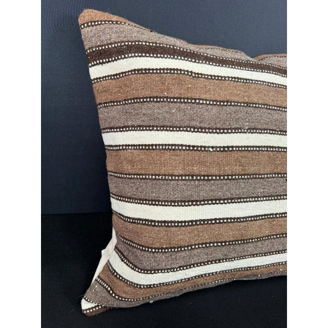 Turkish Hemp Pillow Cushion Natural Beige Brown Cushion Cover 20"x20" #18193 Enhance your home decor with our Kilim Pillow...