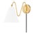 Mitzi Onda 1-Light Portable Plug In Wall Sconce, Aged Brass For Sale