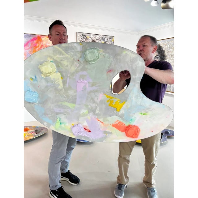 Acrylic Painting by Belarusian Artist Yury Darashkevich “Behind the Scenes Palette #6 Soft” For Sale - Image 4 of 13