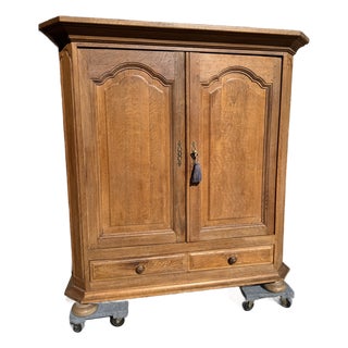 Antique European Oak Armoire For Sale