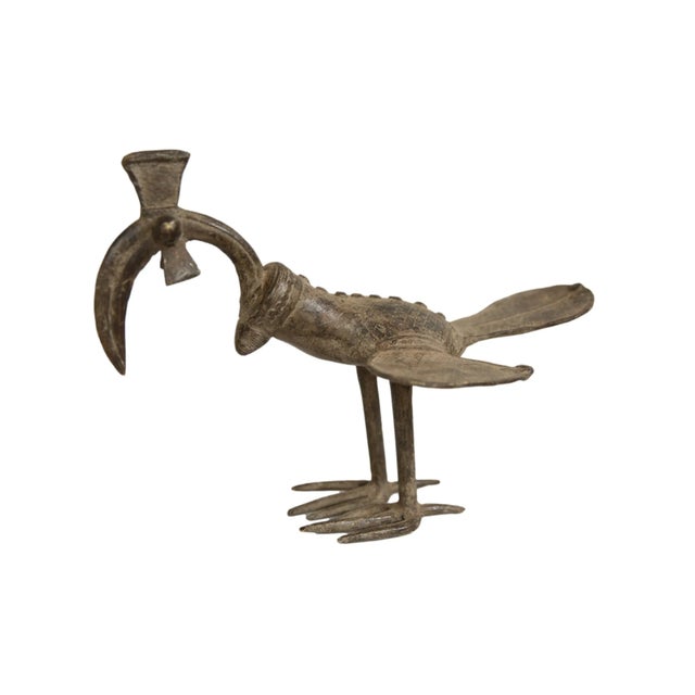 Metal Vintage African Bronze Bird For Sale - Image 7 of 7