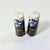 1950s Chinoiserie Boho Chic Blue Willow Ceramic & Walnut Salt and Pepper Shakers - A Pair For Sale - Image 6 of 8