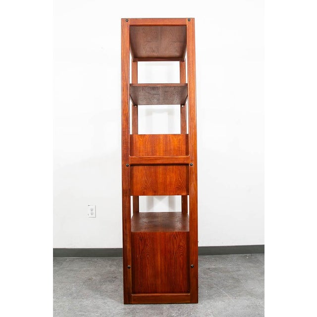 Mid-Century Modern Mid Century Modern Room Divider Teak Freestanding Shelving Unit Cabinet MCM For Sale - Image 3 of 11