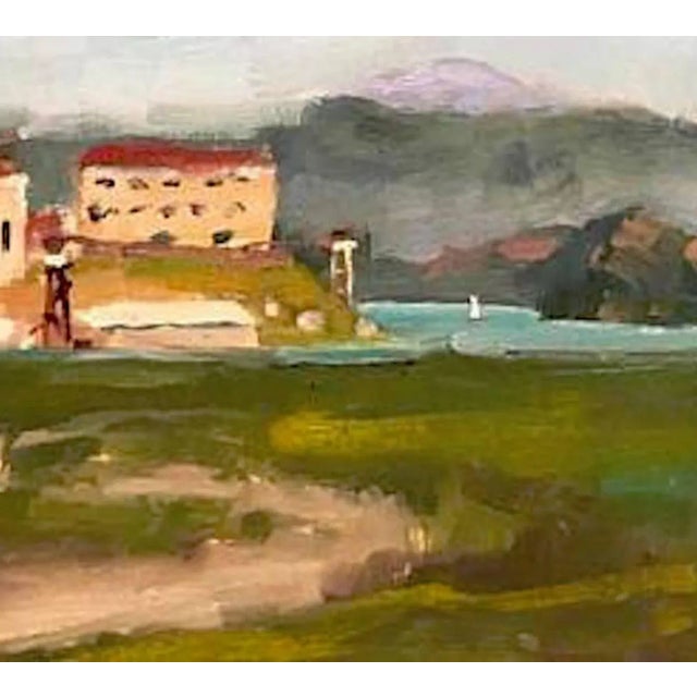 This scene was painted plein air on location in Greenbrae, CA, with a gorgeous view of San Quentin Penitentiary. 8 x 12 on...