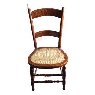 Late 19th Century French Country Side Chair With Cane Seat For Sale