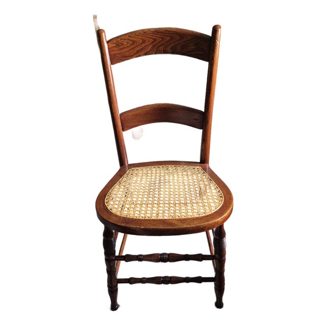 Late 19th Century French Country Side Chair With Cane Seat For Sale