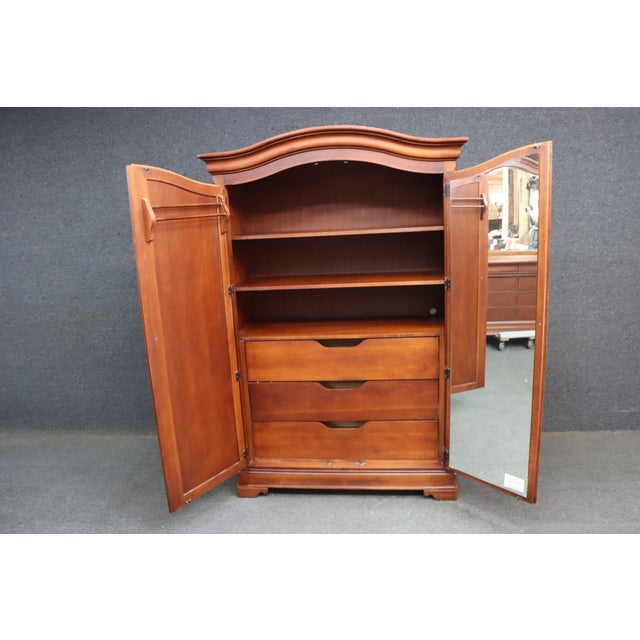 Brown Thomasville Impressions Cherry Armoire / Wardrobe For Sale - Image 8 of 13