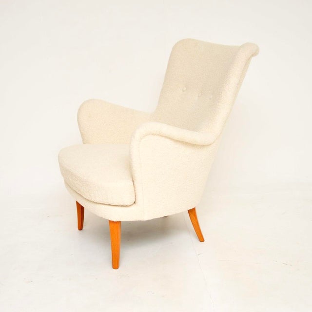 1960s Vintage Swedish Armchair attributed to Carl Malmsten, 1960s For Sale - Image 5 of 9