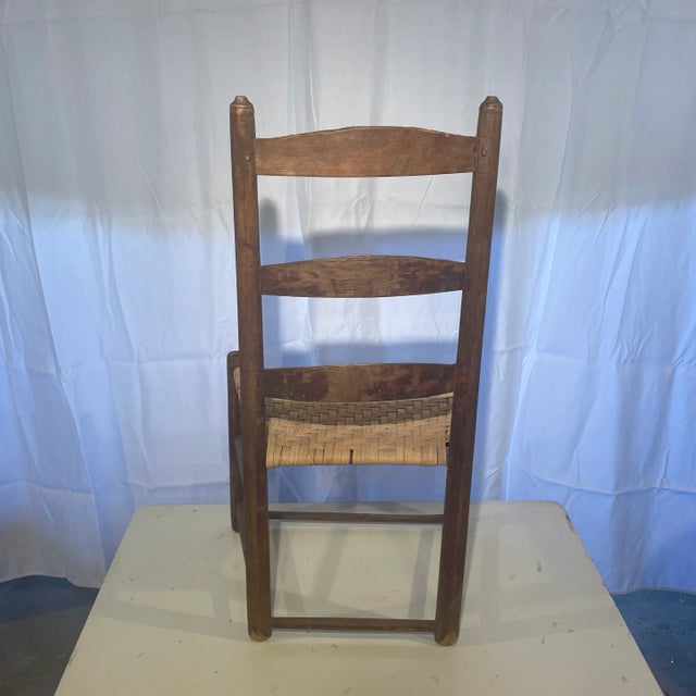 Early American Ladder Back Chair For Sale - Image 4 of 12