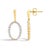Haus of Brilliance 14K Yellow Gold Graduating 1/2 Cttw Diamond Oval Dangle Earrings, Pair For Sale - Image 4 of 4