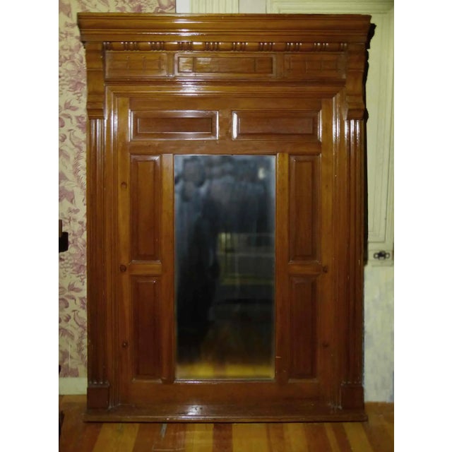 Traditional Antique Overmantel Mirror For Sale - Image 3 of 5