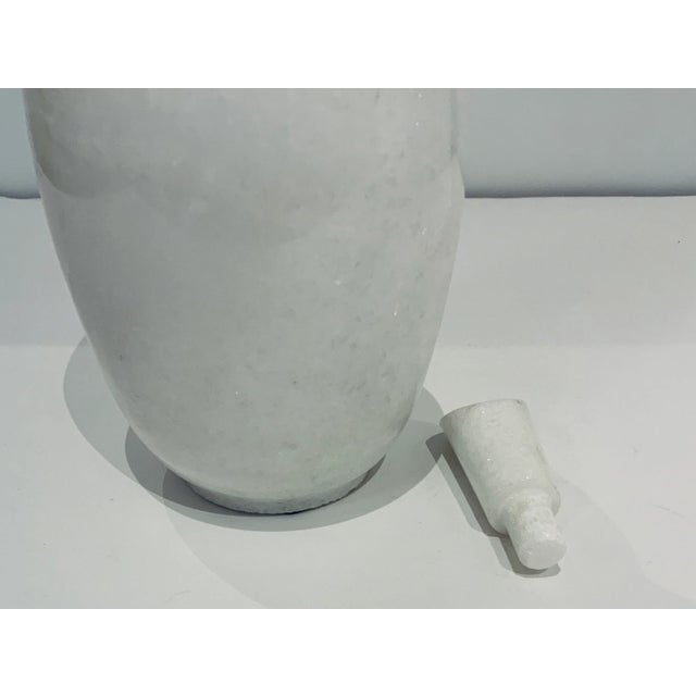 Modern Global Views Modern White Marble Teardrop Vase For Sale - Image 3 of 4