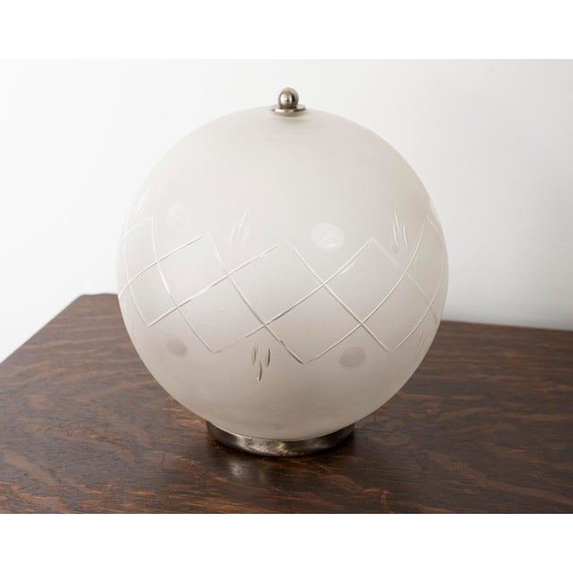 Glass Vintage Art Deco Murano Glass Table Lamp, Italy, 1980s For Sale - Image 7 of 13