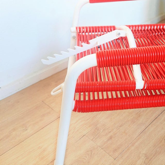 Vintage Metal and Plastic Garden Lounger by Henkel Ideal, 1970s For Sale - Image 3 of 8