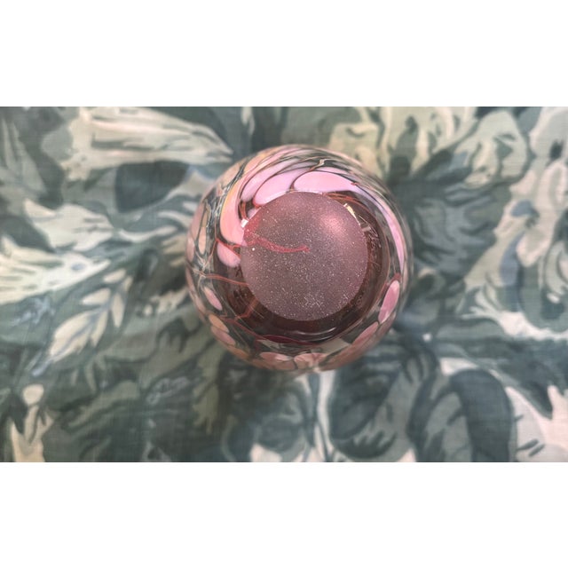 Vintage Studio Hand-Blown Art Glass Vase by Paul Bendzunas For Sale In Little Rock - Image 6 of 18