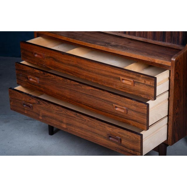 Rosewood Bookcase attributed to Johannes Sorth for Nexø Møbelfabrik, 1960s For Sale - Image 6 of 12