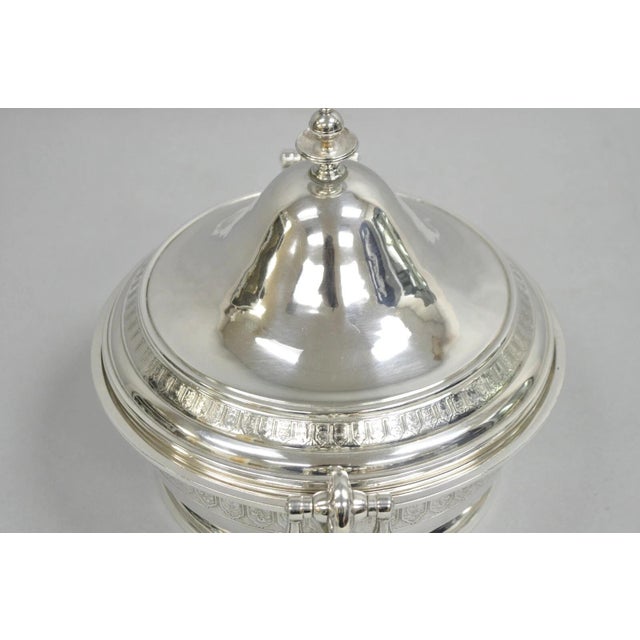 Antique English Victorian Edwardian Reed & Barton Silver Plated Soup Tureen For Sale - Image 11 of 12